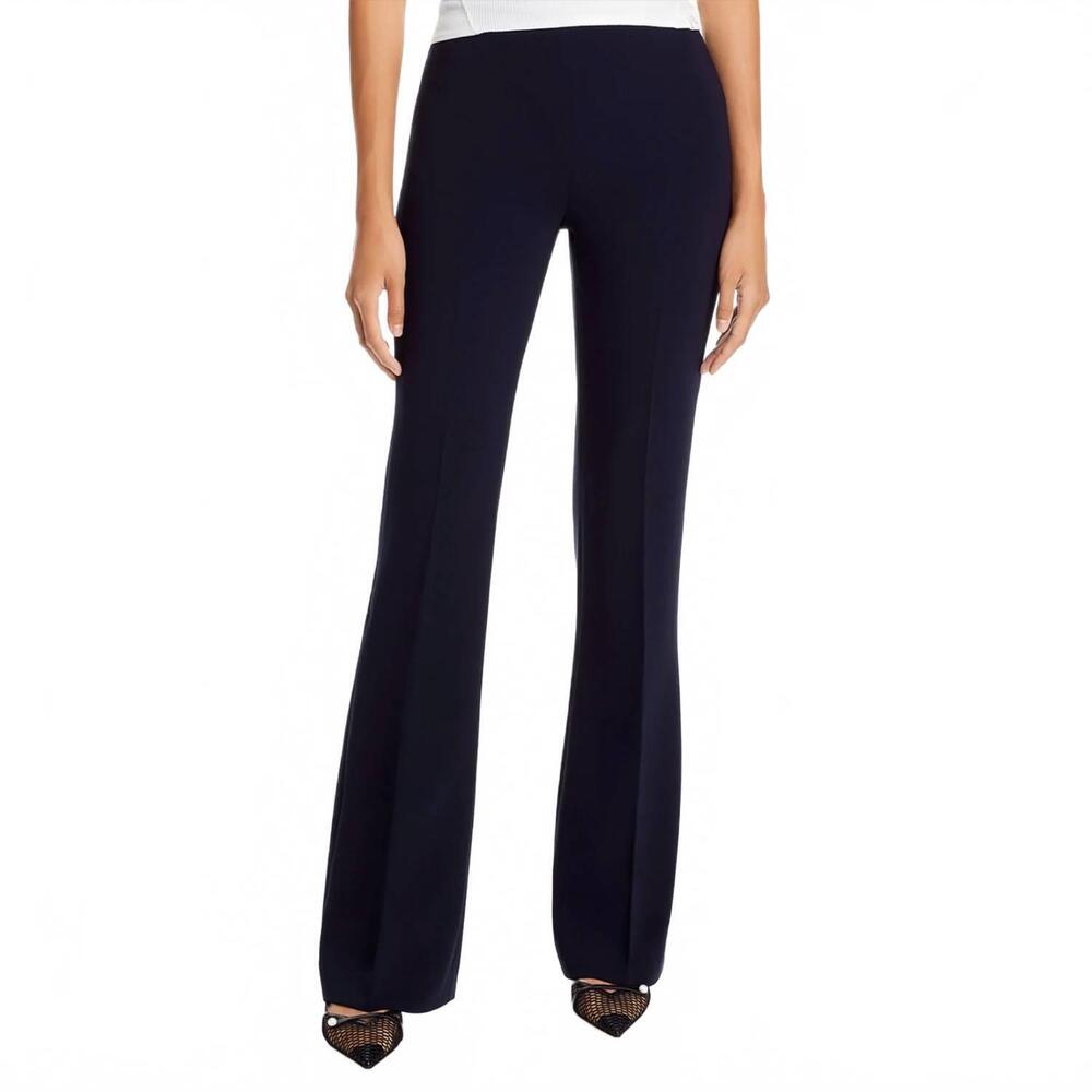 NEW THEORY demitria admiral crepe flared pants in deep navy